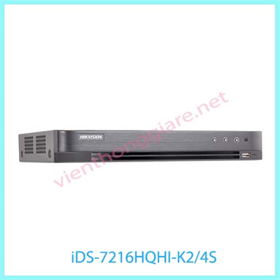 Đầu ghi hình Hybrid TVI-IP 16 kênh TURBO 5.0 HIKVISION iDS-7216HQHI-K2/4S